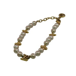 LOUIS VUITTON White Pearl Charm Bracelet